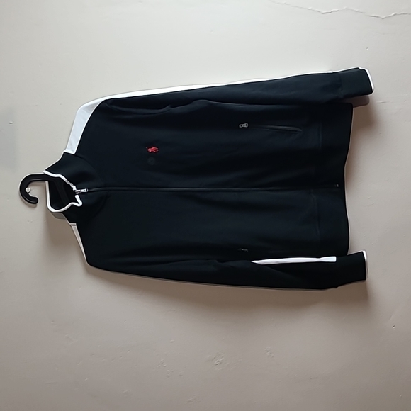 Polo Ralph Lauren Black Men's Soft Cotton Track Jacket Size Medium
